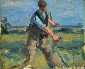 A Man with a Scythe, Mowing
