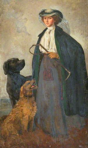 Portrait of a Woman with Dogs