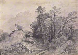 Wooded Landscape with Horse and Boy Sleeping