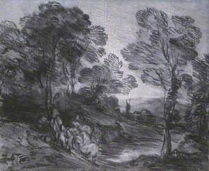 Wooded Landscape with Packhorses