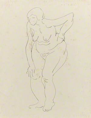 Study of a Stooping Nude