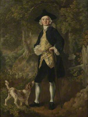 A Gentleman with a Dog in a Wood