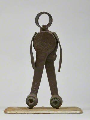 Metal Junk Sculpture: Messenger Figure