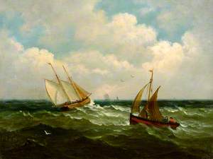 Sailing Boats at Sea