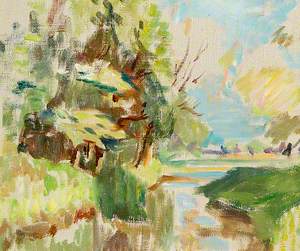 River Scene with Trees