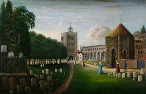 Churchyard Looking towards the Norman Tower, Bury St Edmunds, Suffolk