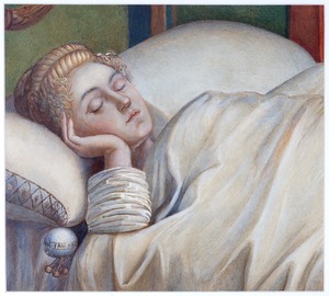 The Head of Saint Ursula (detail from 'The Dream of Saint Ursula')