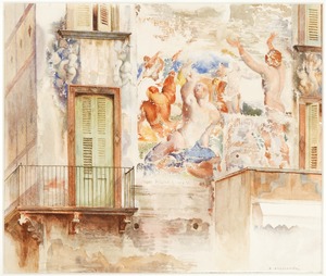 Fresco on the Exterior of a Building in the Piazza delle Erbe, Verona, Italy