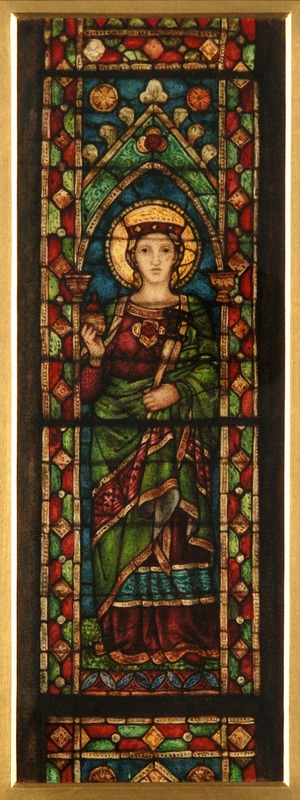 Study of Stained Glass, 'Saint Barbara', Santa Croce, Florence, Italy