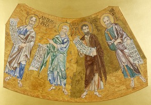 Study of Mosaic, 'Obadiah, Habakkuk, Hosea and Johah', Eastern Dome, San Marco, Venice, Italy