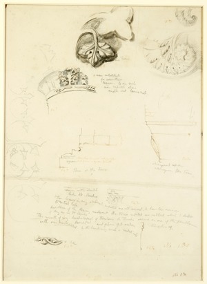 Sketches towards 'The Acanthus of Torcello', 'The Stones of Venice', Volume II and Other Studies