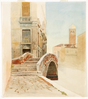 Ponte dei Servi, with the Campanile of Santa Fosca, Venice, Italy