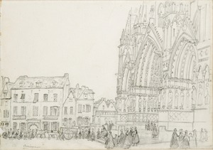 Western Porches of the Cathedral from the South, Amiens, France