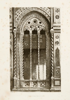 'Tracery from the Campanile of Giotto': Plate from 'The Seven Lamps of Architecture'