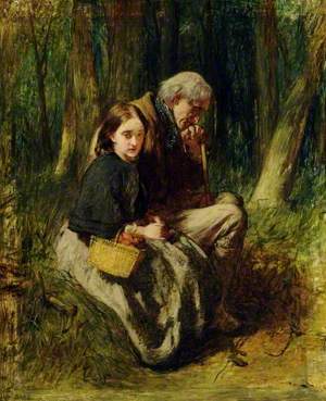 Little Nell and Her Grandfather in the Wood