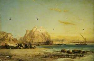 View of a Spanish Mediterranean Coast and Fort