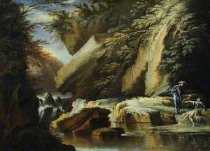 Figures by a Mountain Stream