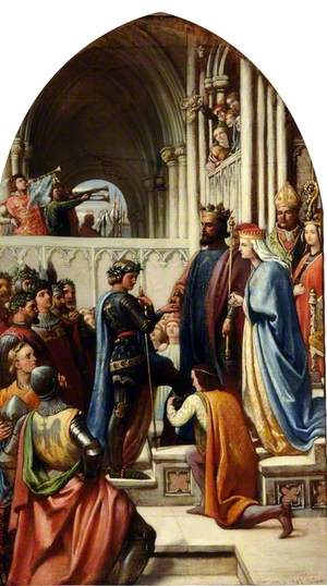 Edward III Conferring the Order of the Garter on Edward the Black Prince