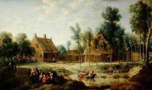 A Scene in a Flemish Village