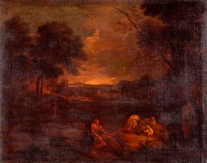 Landscape with Figures, Goats and Sheep