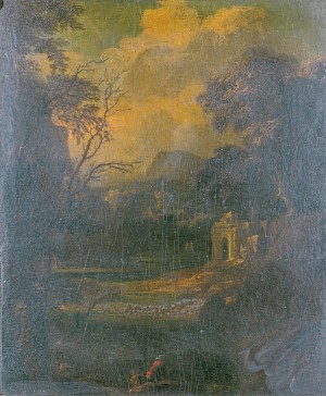 Wooded Landscape with Ruins