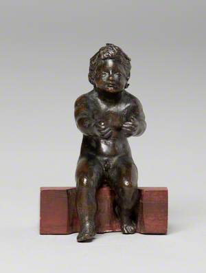 Seated Boy in a Helmet, Possibly Hercules
