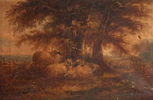 Landscape with Sheep under a Tree