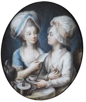 Two Girls at Tea