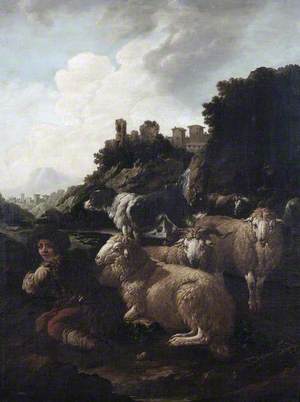 Landscape with Shepherd Boy and Sheep