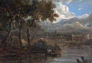 River Landscape with Ruined Castle