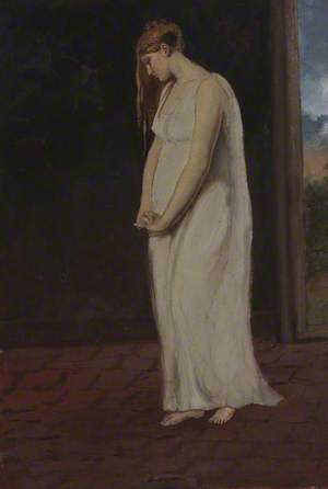 A Young Woman in White (Hands Clasped)