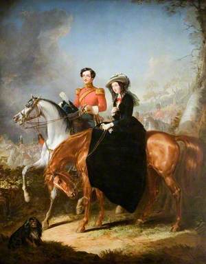 Devereux Cockburn (1828–1850), Royal Scots Greys, and His Sister Anne Russell