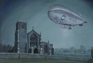 Airship NS11 over Cley, Norfolk