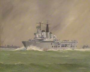 HMS 'Invincible' on Her Way to the South Atlantic