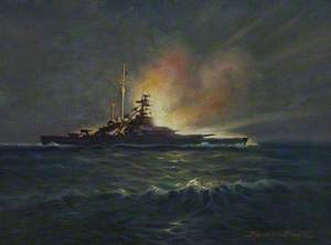 German Battleship 'Bismarck' in Action