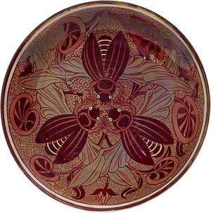 Red Lustre Beetle Plate