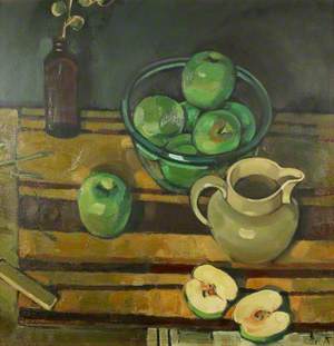 Still Life with Green Apples