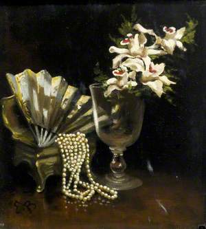 Orchids, Fan and Pearls