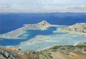 View of Reefs Seen from the Top of Lizard Island, Barrier Reef, 1