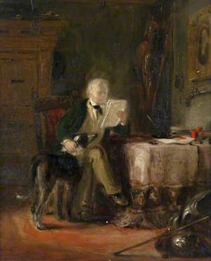 Sir Walter Scott in His Study with His Dog 'Maida'