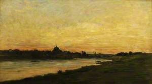 View of the River Oise at Sunset