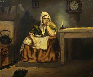 Scene from 'Tam o' Shanter': Tam's Wife Awaiting Him with Grim Expression