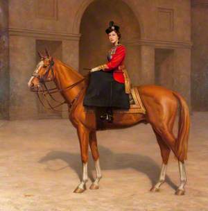 Her Majesty Queen Elizabeth II in the Uniform of the Scots Guards, on 'Imperial'
