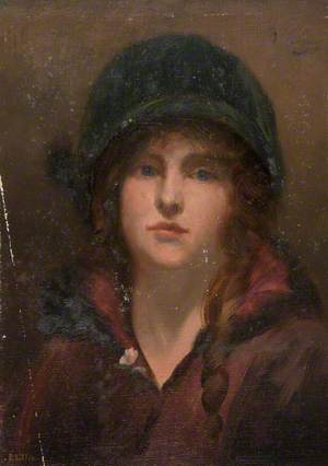 Girl's Head (Green Hat and Red Jacket)