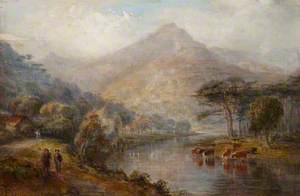 Landscape with Cattle Drinking
