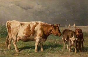 Landscape with Cow and Calves