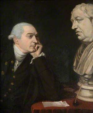 Bennet Langton Contemplating the Nolleken's Bust of Johnson
