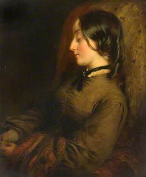 Portrait of a Seated Woman Sleeping