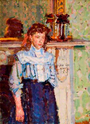 Interior with a Girl by a Mantelpiece