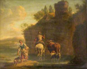 Landscape with Figures and Cattle
